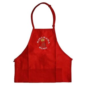 Kielbasa King 29in Long Kitchen Apron Red